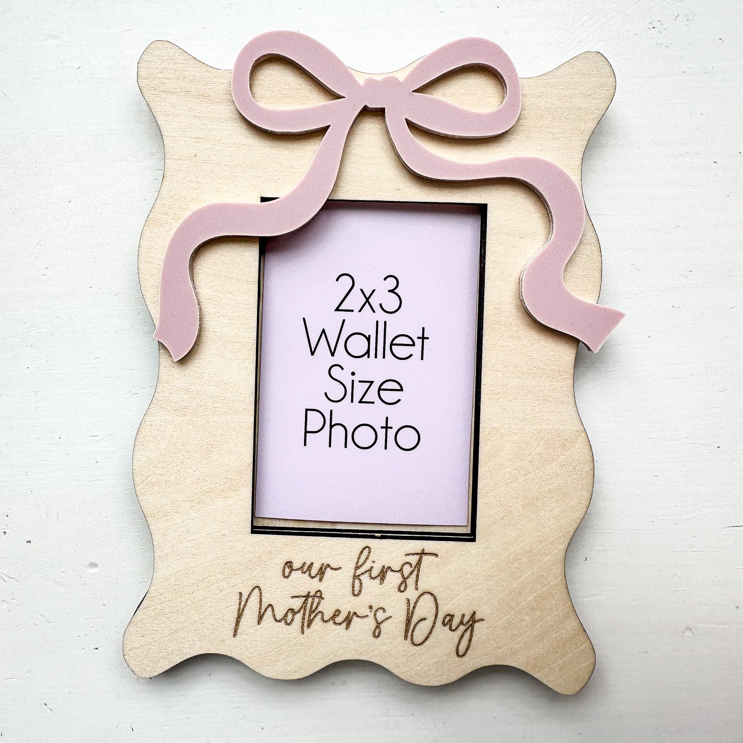 Our First Mother's Day Bow Fridge Photo Magnet