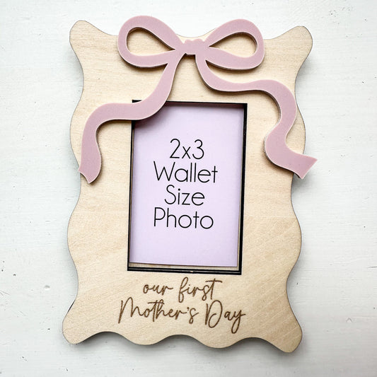 Our First Mother's Day Bow Fridge Photo Magnet