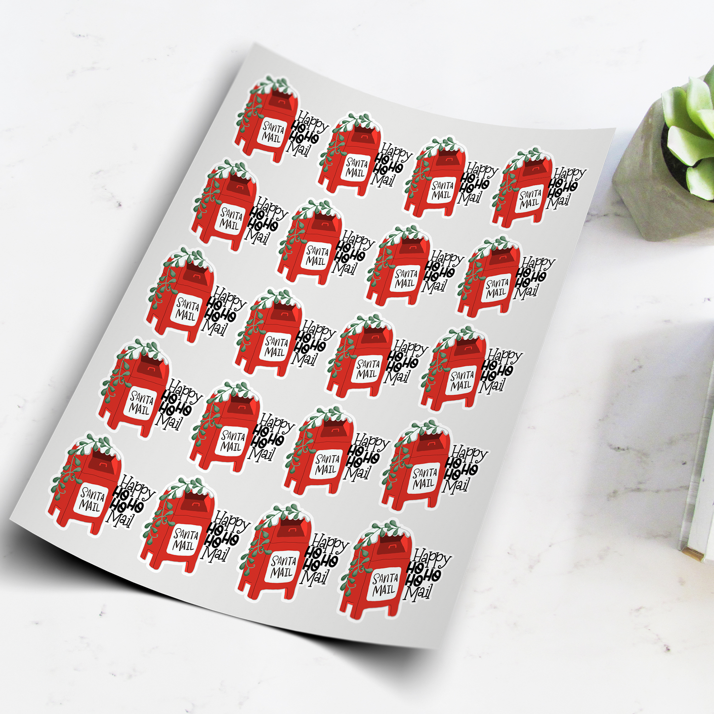 Happy HO HO HO Mail Packing Labels