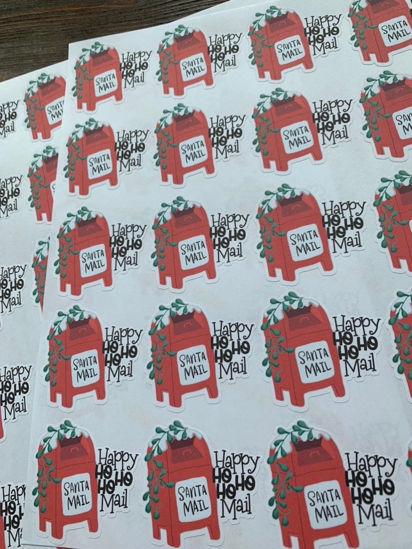 Happy HO HO HO Mail Packing Labels