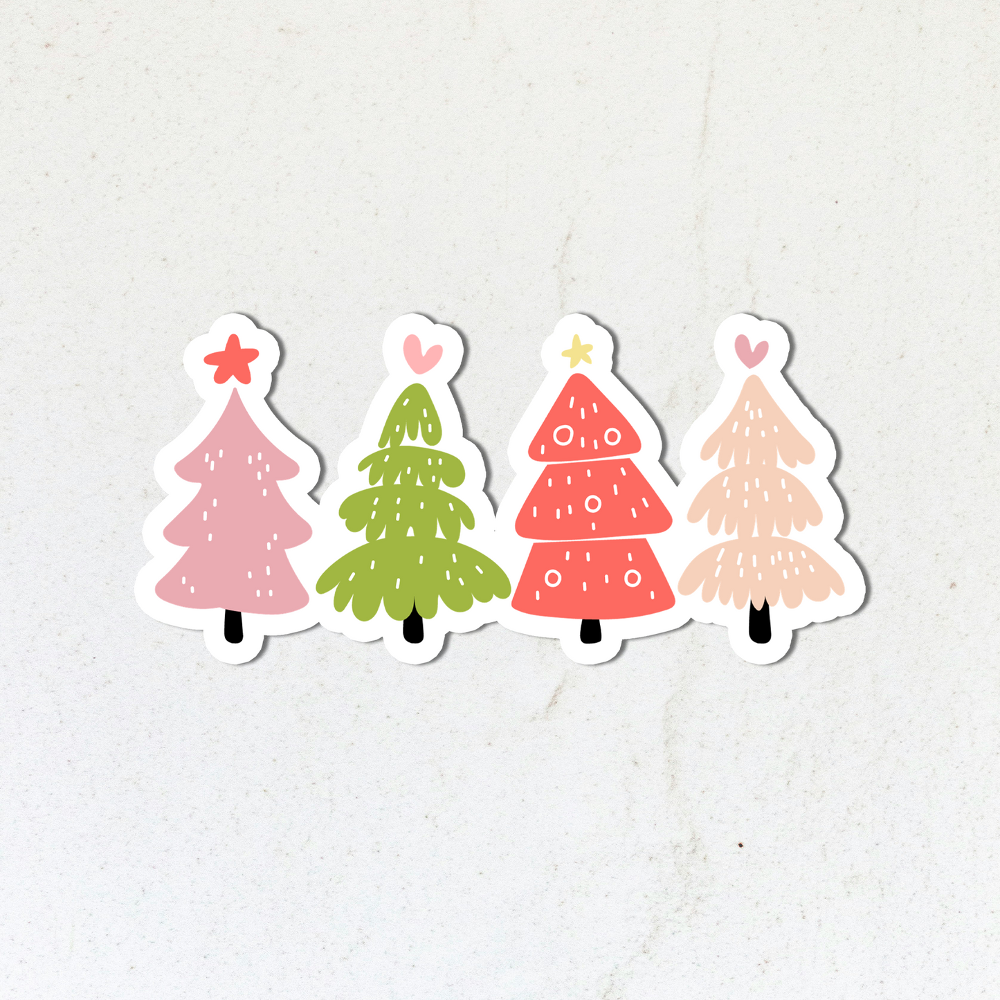 Cute Christmas Trees | Vinyl Sticker