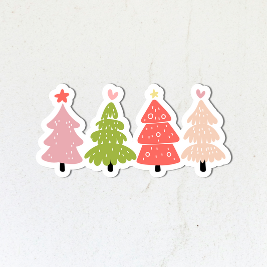 Cute Christmas Trees | Vinyl Sticker