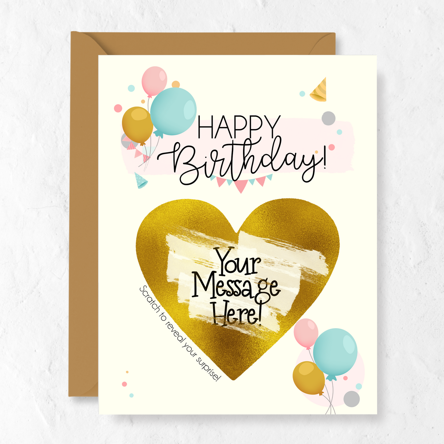 Happy Birthday Scratch Off Greeting Card