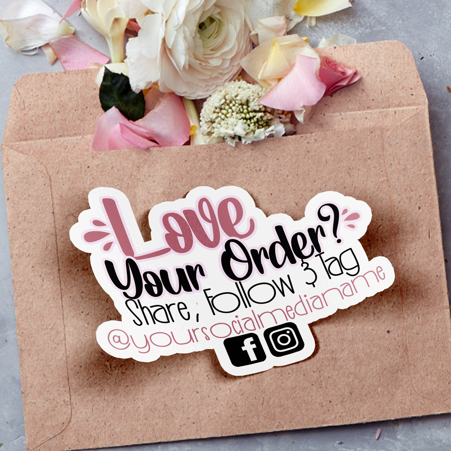 Love Your Order Social Media Labels | Small Business Stickers