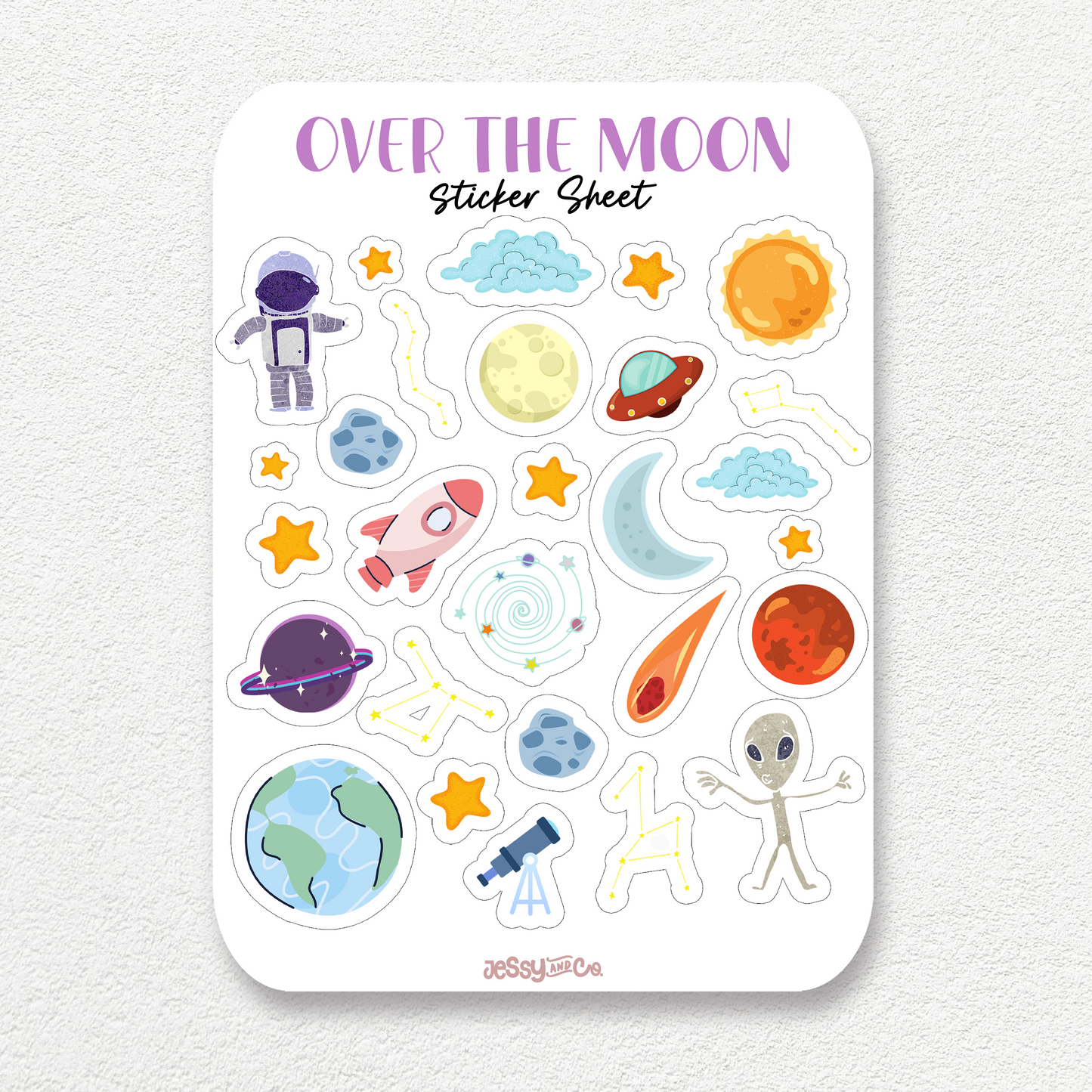 Over The Moon | Sticker Sheet