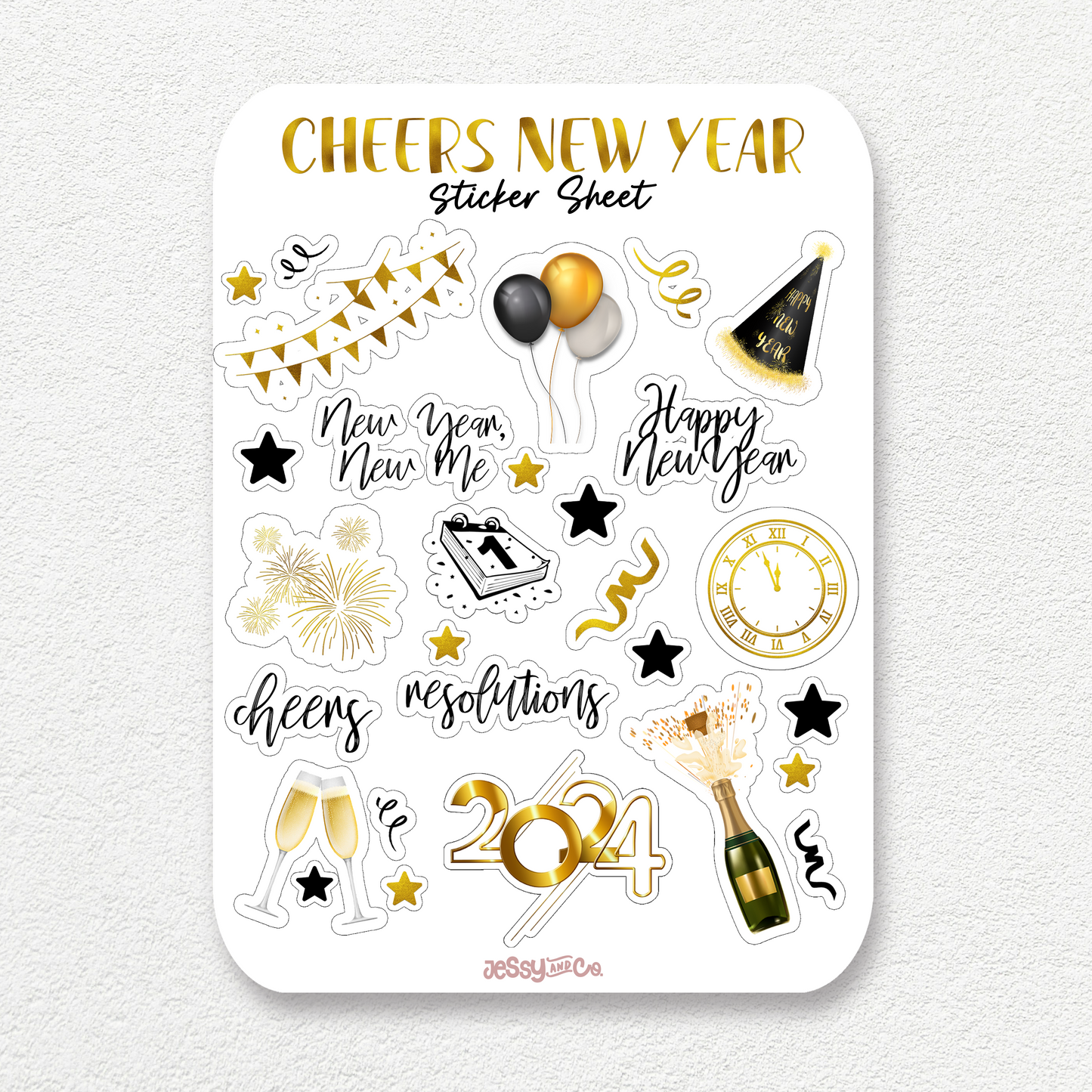 Cheers New Year | Sticker Sheet