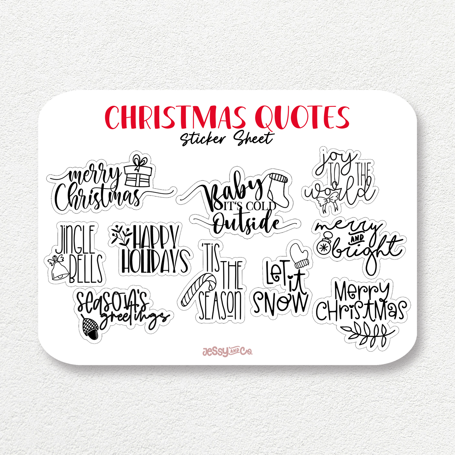 Christmas Quotes | Sticker Sheet