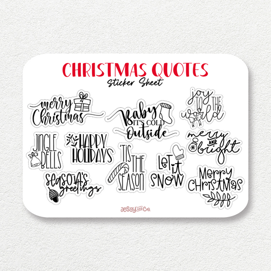 Christmas Quotes | Sticker Sheet