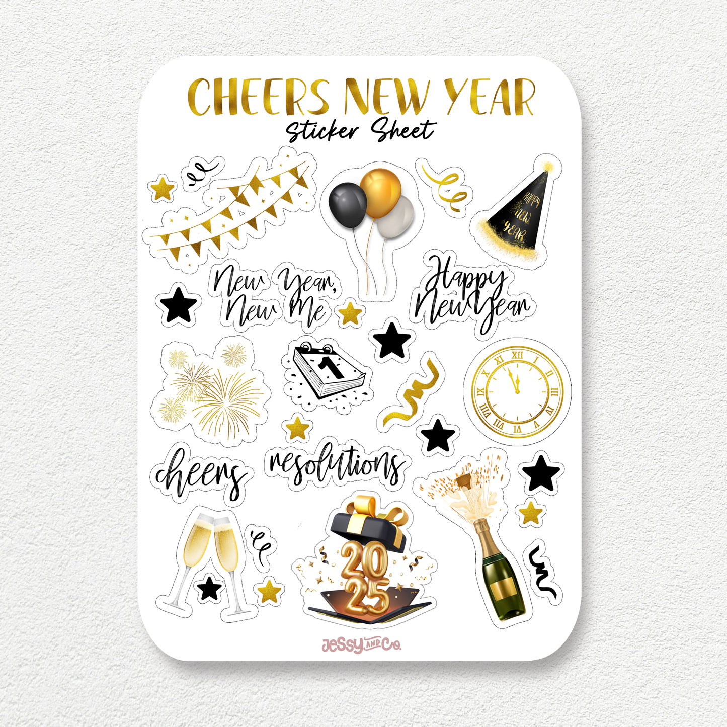 Cheers New Year | Sticker Sheet