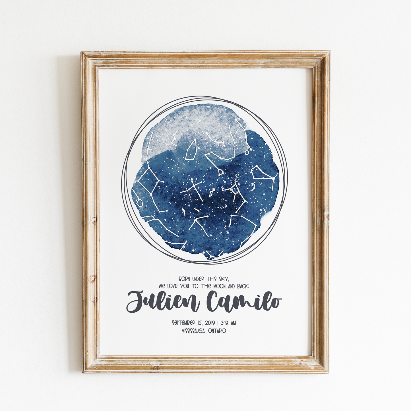 Cloudy Watercolour | Night Sky Print