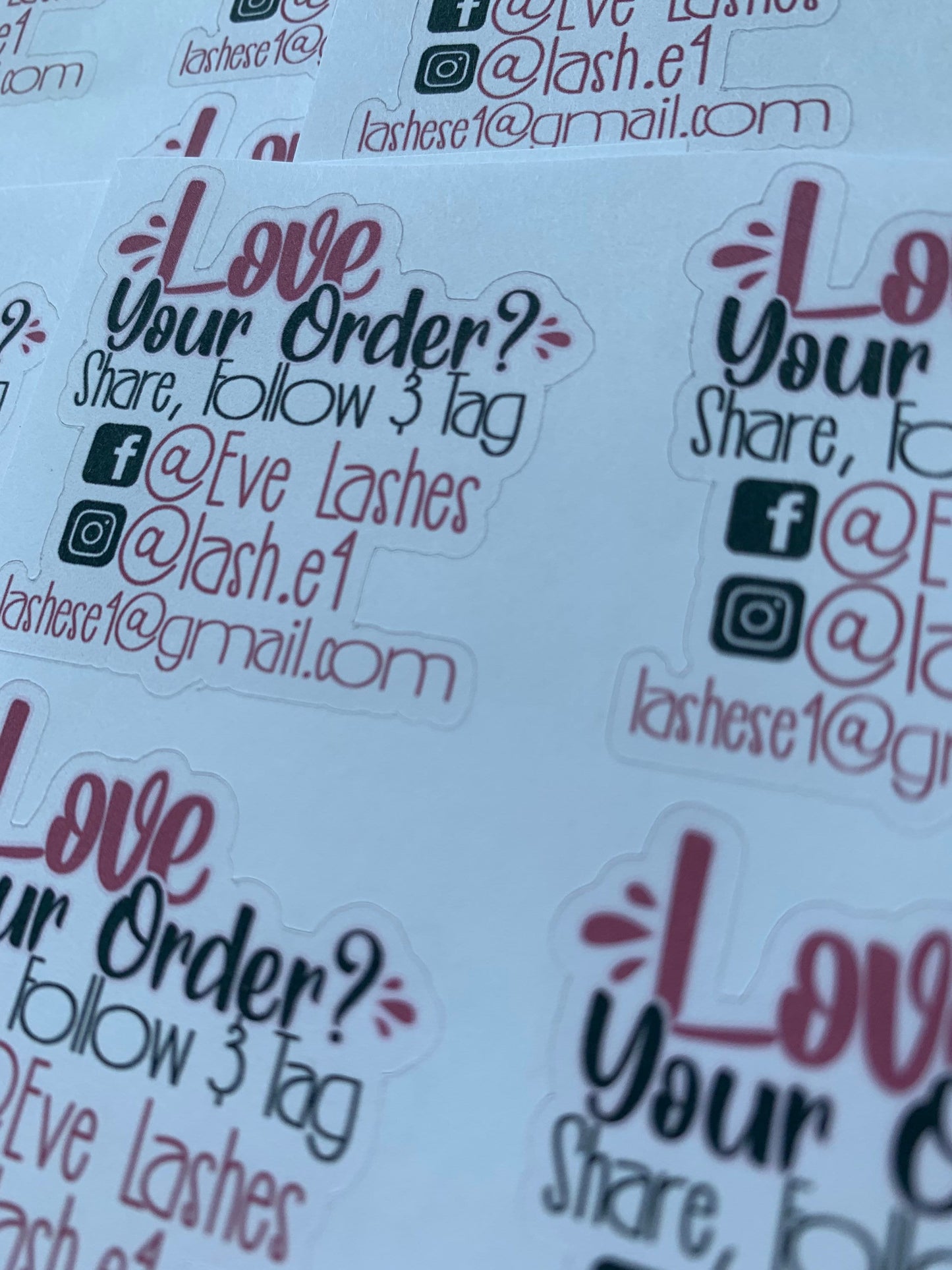 Love Your Order Social Media Labels | Small Business Stickers