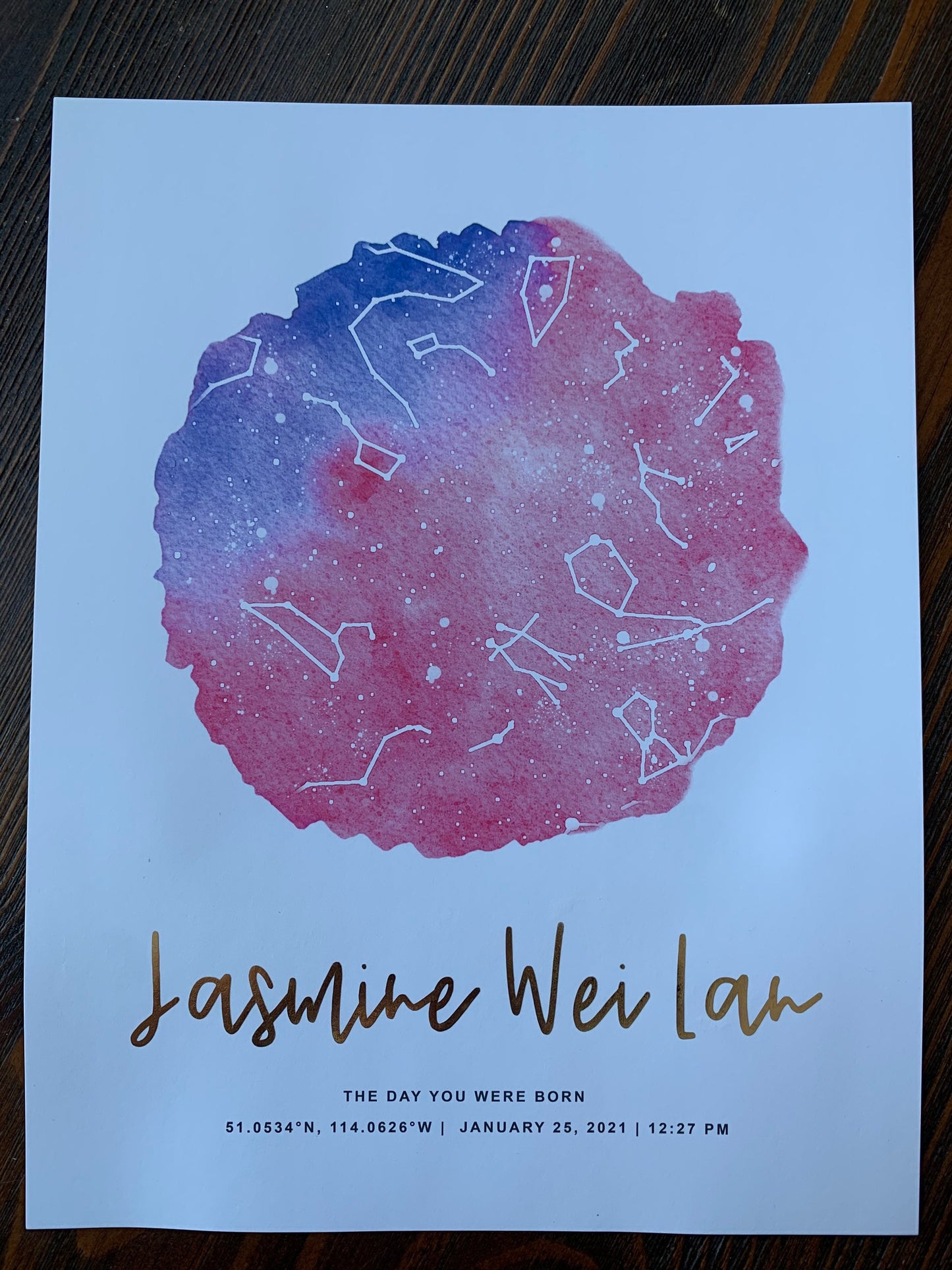 Cotton Candy Watercolour | Night Sky Print