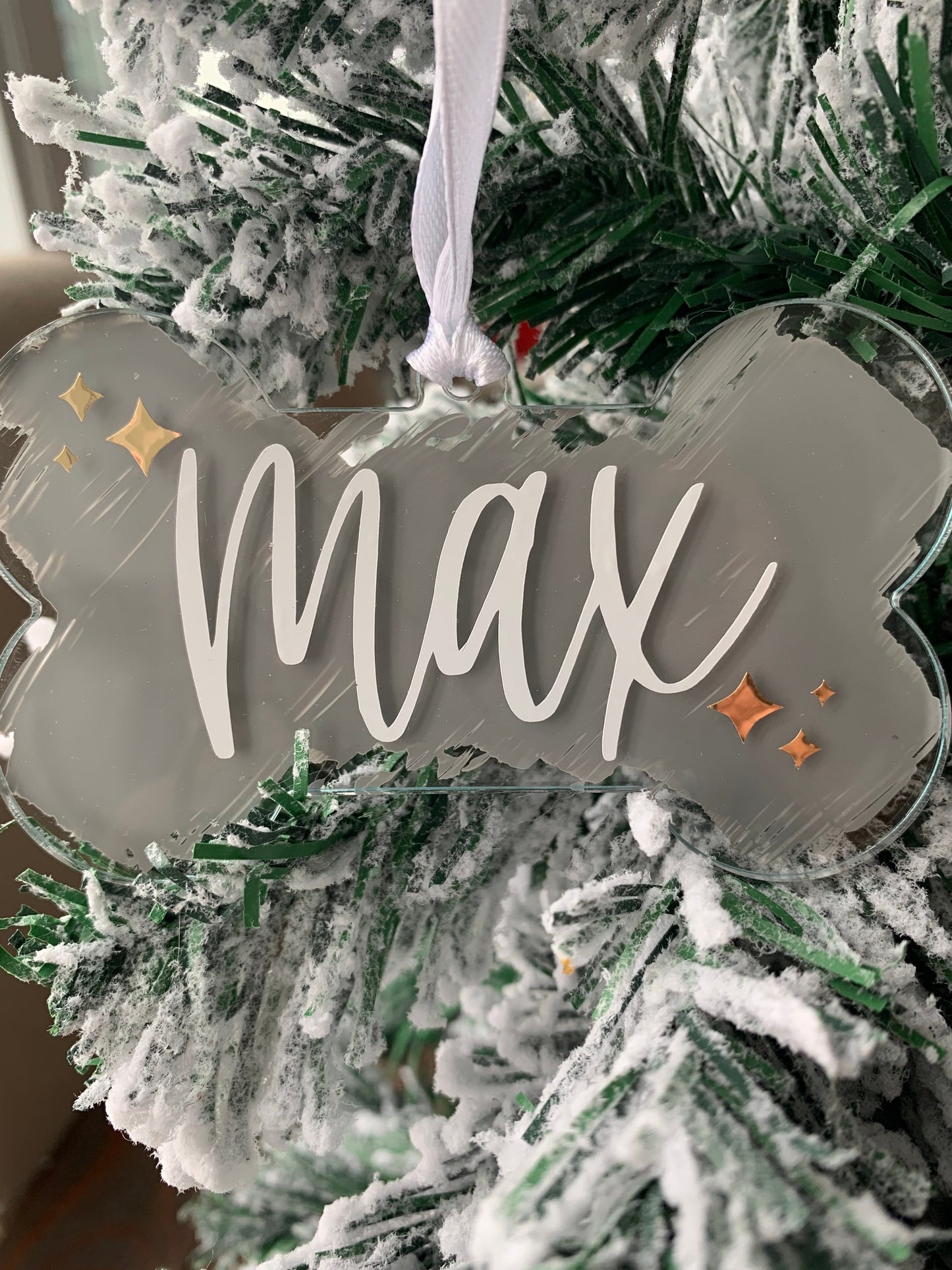 Custom Dog Bone Acrylic Ornament