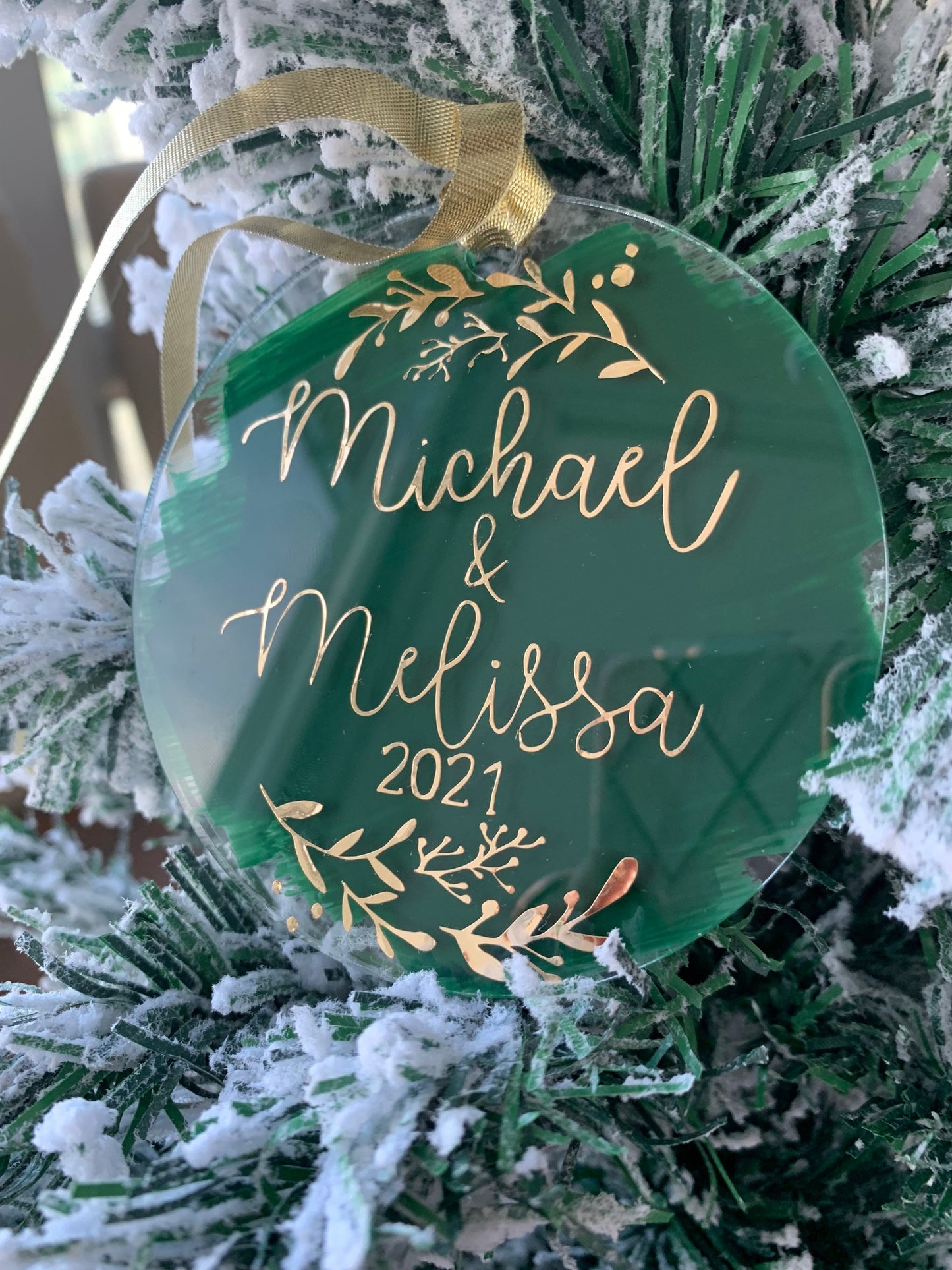 Custom Family Round Acrylic Ornaments