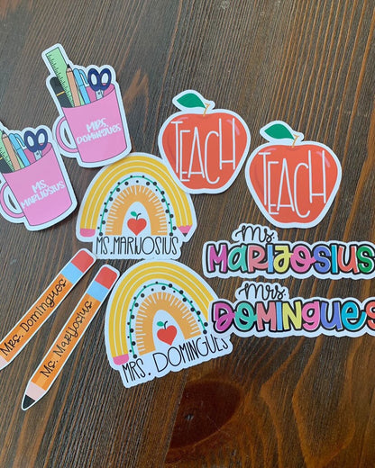 Teacher Sticker Set | Vinyl Sticker Set