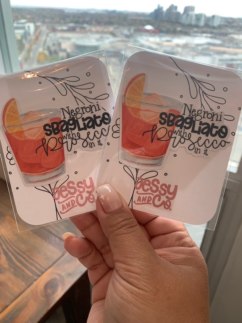 Negroni Sbagliato With Prosecco In It | Vinyl Sticker