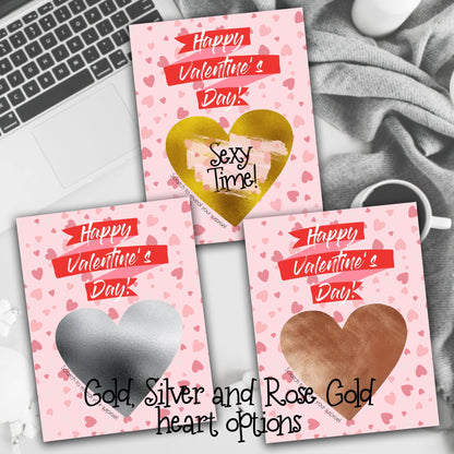 Happy Valentine's Day Scratch off Greeting Card