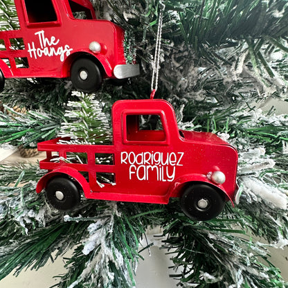 Rustic Red Truck Ornament