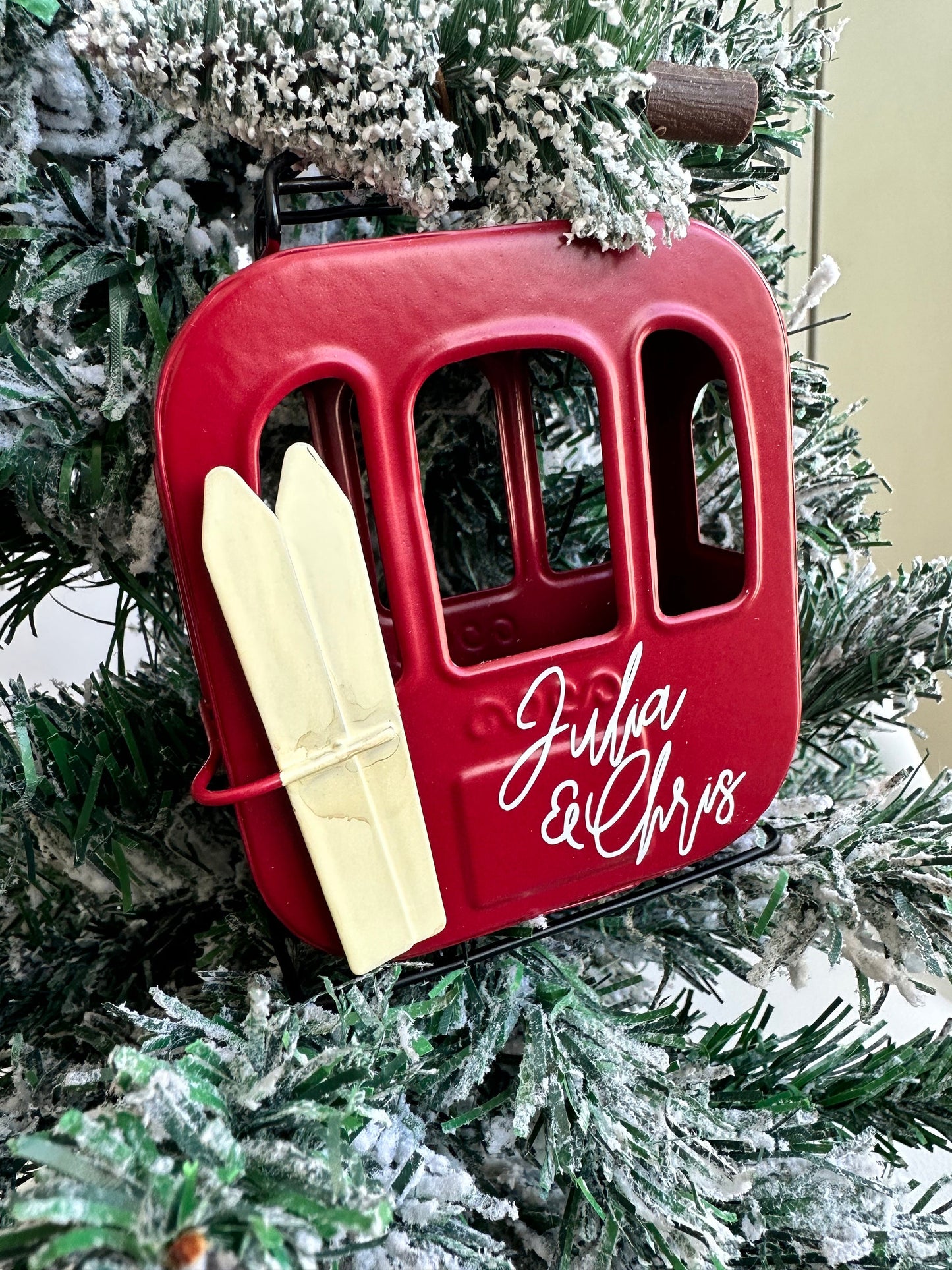 Rustic Ski Lift Ornament