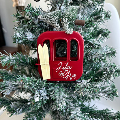 Rustic Ski Lift Ornament