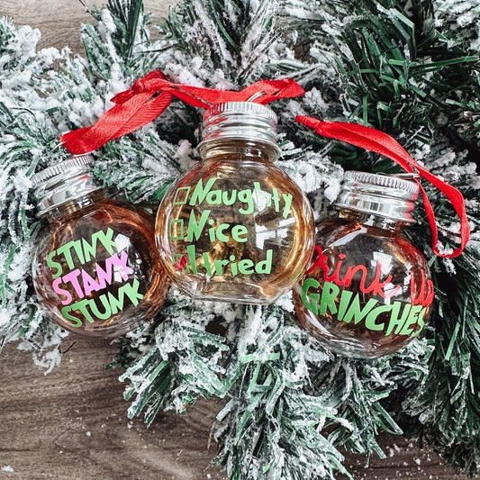 Grinchy Booze Balls | Set of 3